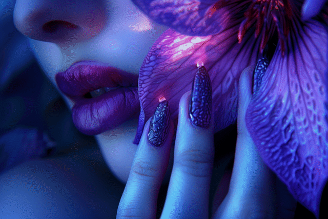 midnight-garden-flower-nails-lips
